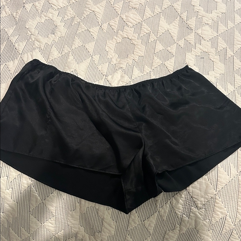 Black Lace Trim Cami Top&bottom - Picture 2 of 5